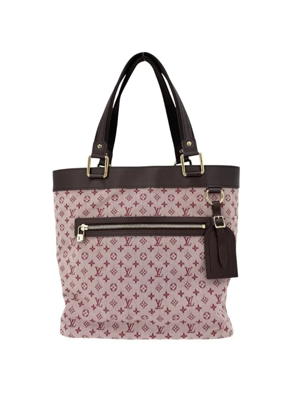 Louis Vuitton Tote Lucille GM Handbag Shoulder Monogram Mini Canvas Pink Gold